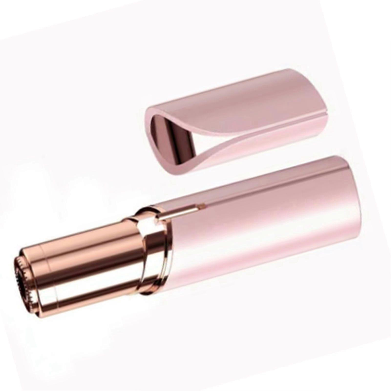 Electric Eyebrow Trimmer Pink Portable USB Rechargeable Skin Friendly ABS Stainless Steel Mini Hair Remover