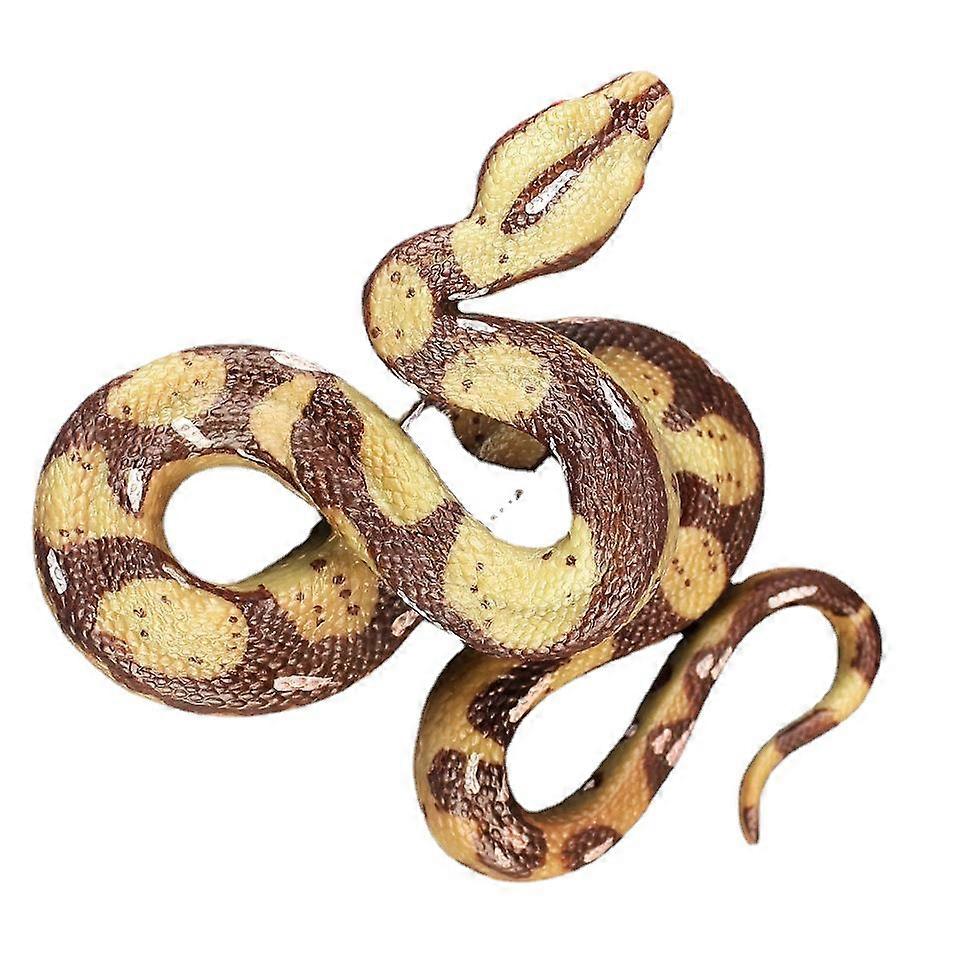 Realistic Snake Toy Rubber Snake Figure For Halloween Prank Props1pc-brown