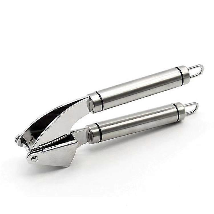 Manual Stainless Steel Garlic Press - silver