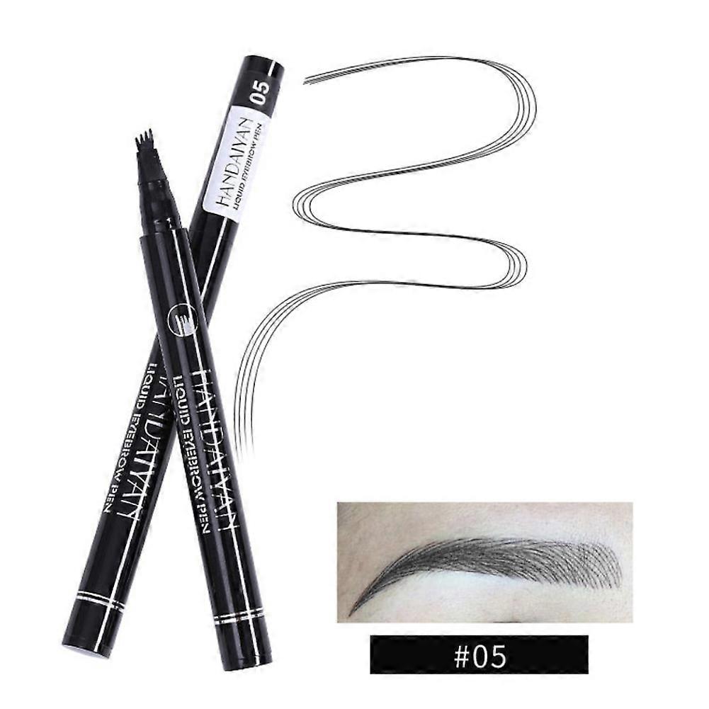 HANDAIYAN Microblading Waterproof Eyebrow Pencil 4 Head Fork Tip Eyebrow Tattoo Pen Liquid