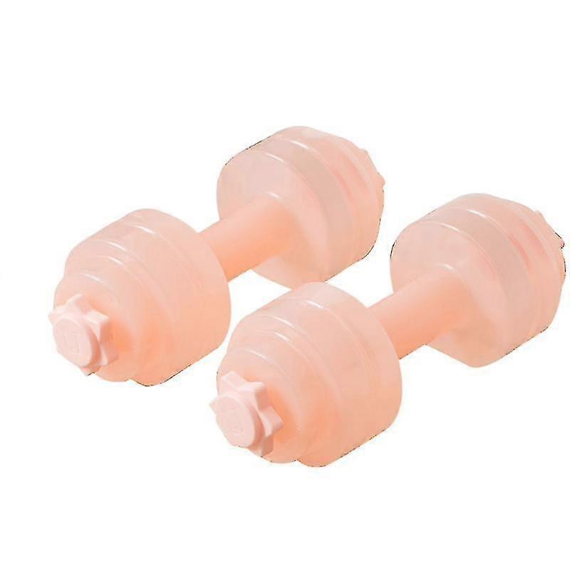 vannflaske hantel formet, bærbar vekt vannflasker vann dumbells-rosa