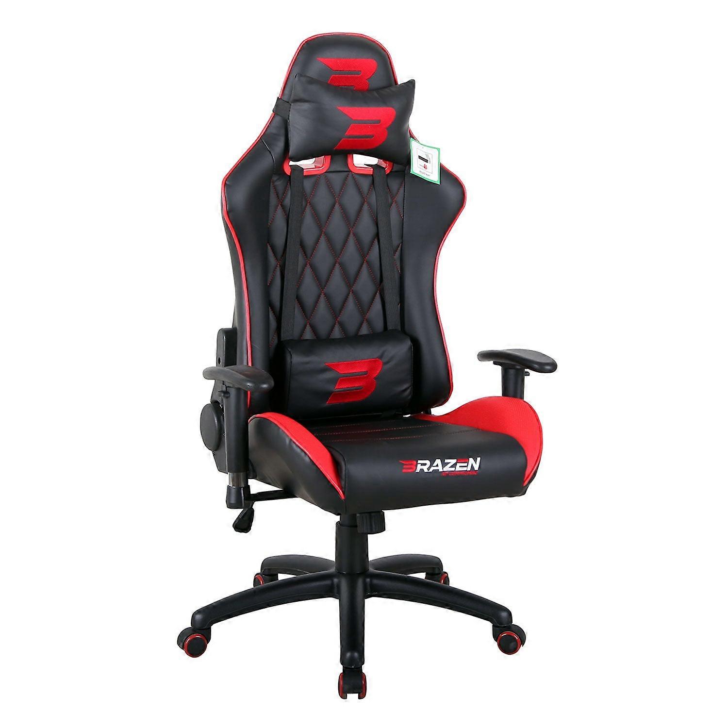 Brazen Phantom Elite Pc Gaming Chair - Black / Red