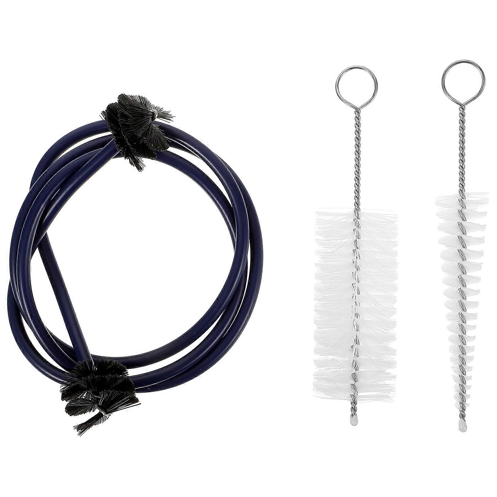 1 jeu d’outils de nettoyage de trompette Trompette Brosse pointue Brosse à embouchure (bleu foncé)