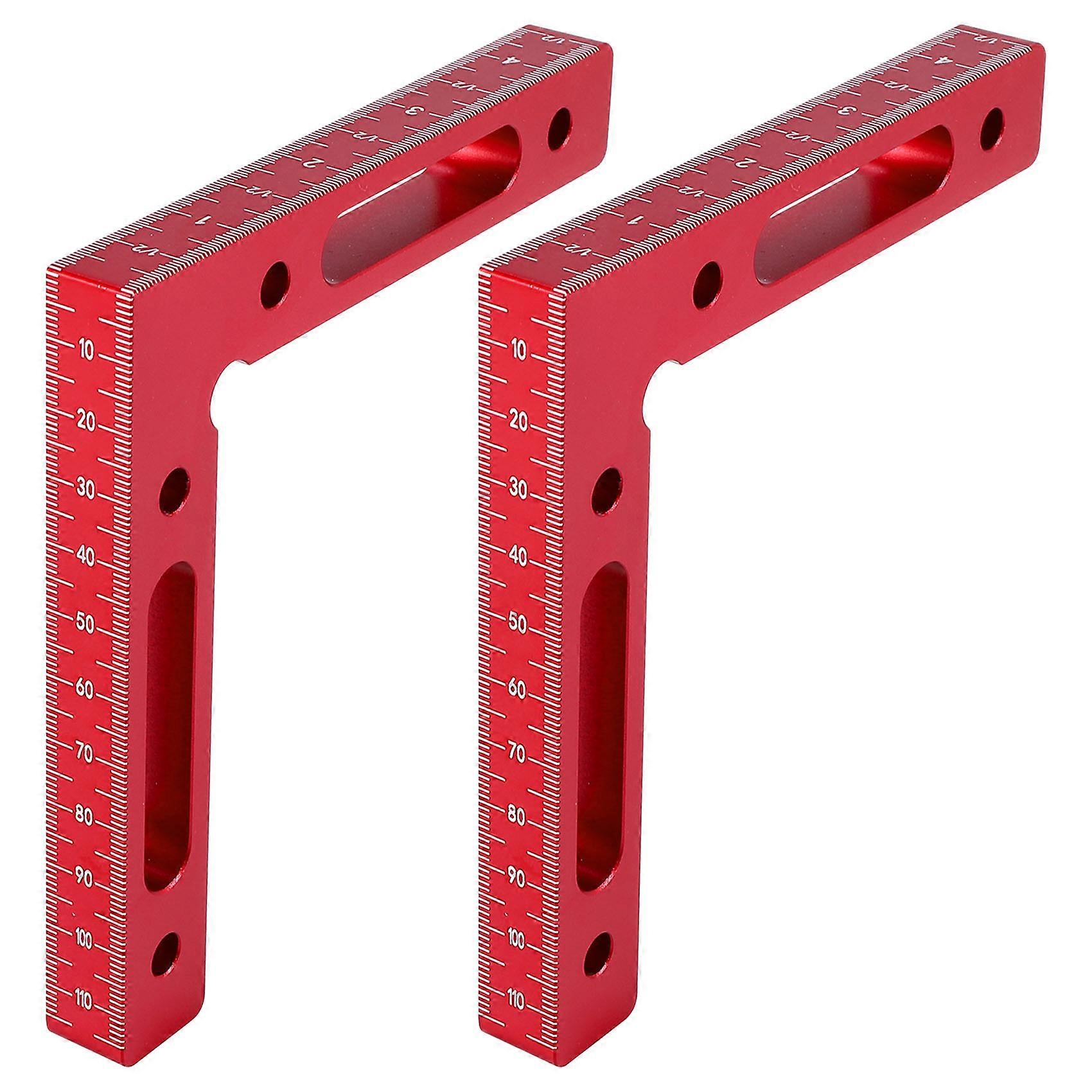 2 Pcs Aluminium Alloy 90 Degree Positioning Squares Right Angle Woodworking Carpenter Tool Corner C