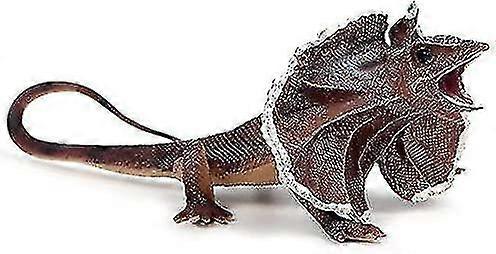 Frilled Lizard Figurine Realistic Plastic Lizard Reptile Figurine For Collection Science Educational Prop