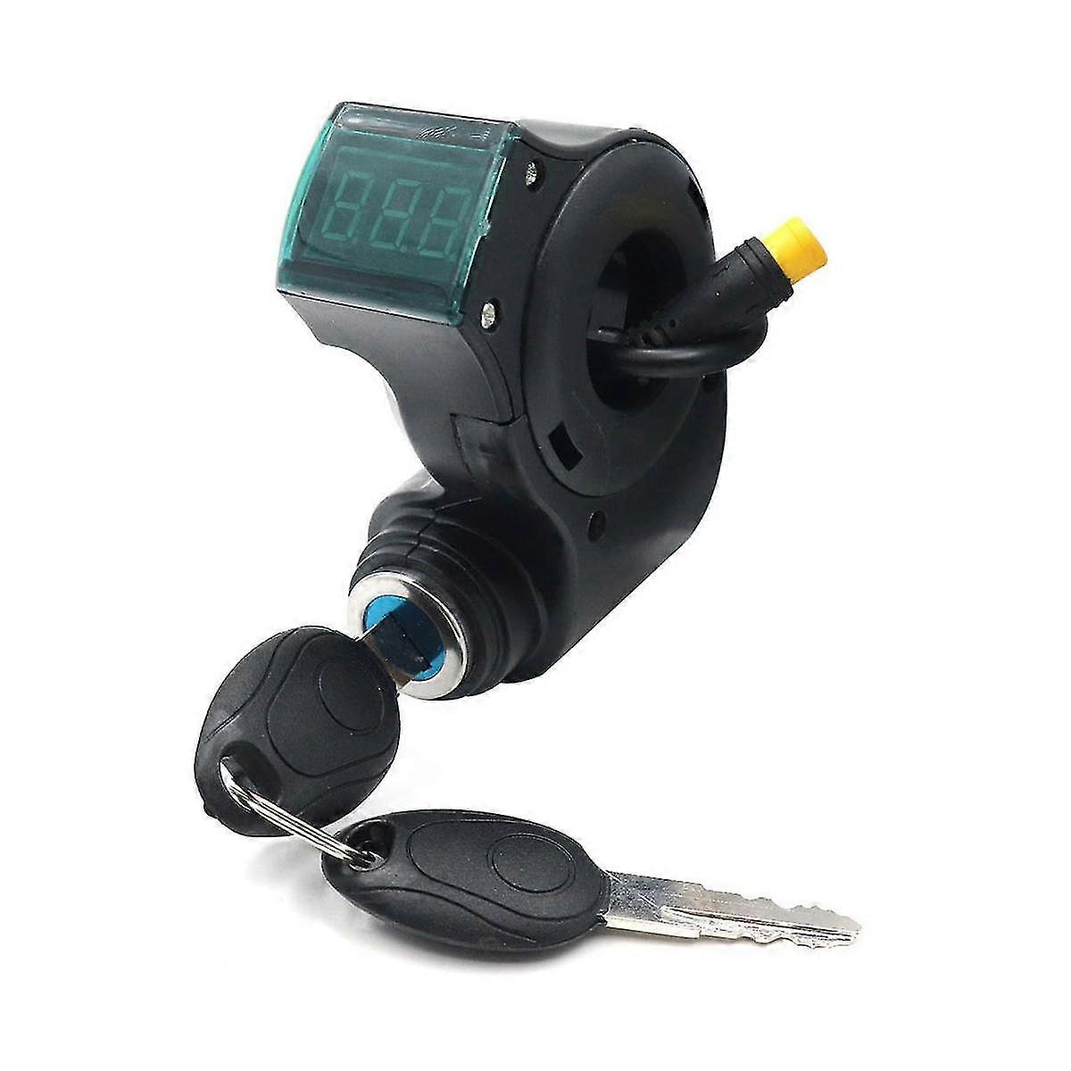 E-bike Lgnition Lock Key Thumb Throttle Voltmeter Digital Voltage Display Switch 3pin compatible Universal+mki
