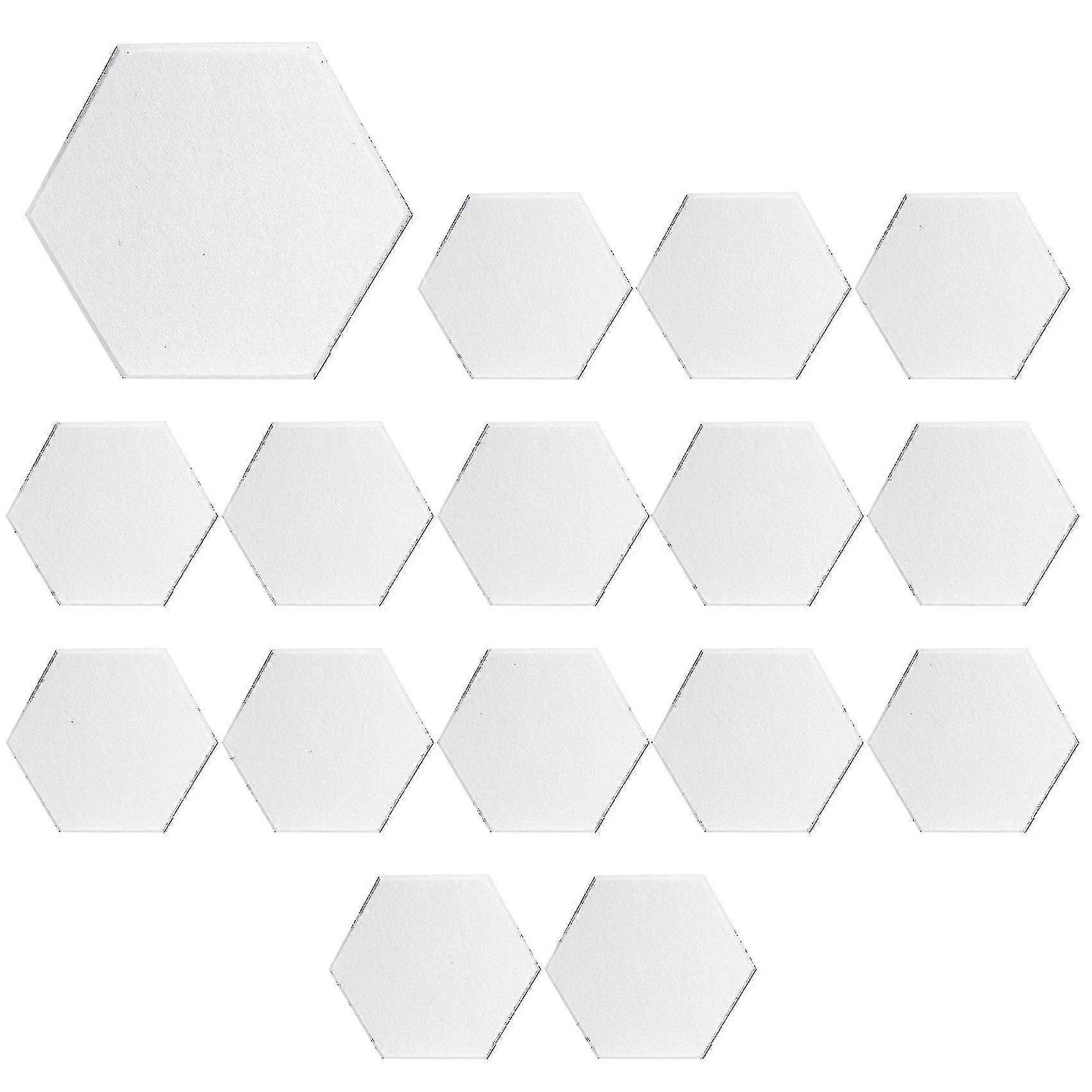 16 stk sekskantet akustiske paneler polstring lyd demping paneler