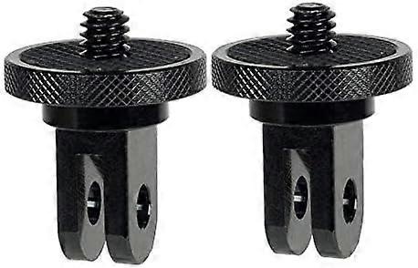 2pcs Camera Mount Adapter 1/4" -20 Conversion Adapter Tripod Mounting for GoPro CNC Aluminum Metal