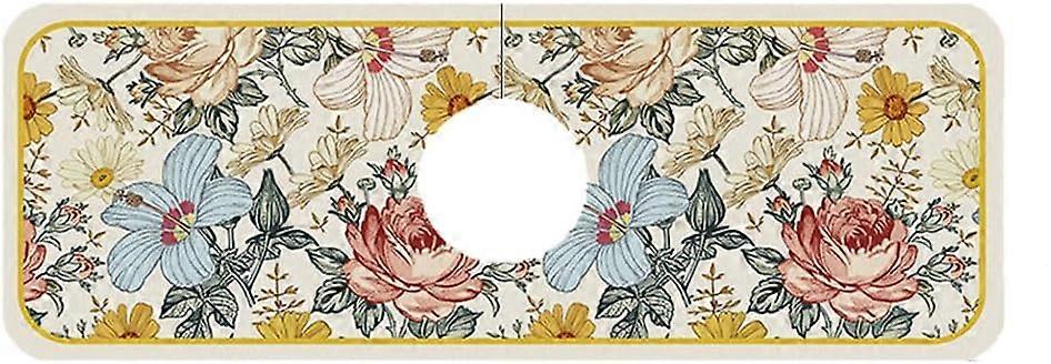 1 pcs Fantasy Style Faucet Draining Mat, Diatom Mud Faucet Non-Slip Drain Pad Sink Mat, Drying Mat for Kitchen Counter & Bathroom Kitchen Sink Splash