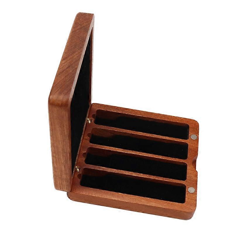 Wood Reeds Case Saxophone Reed Box for Clarinet Saxophone Hold Four Reeds Great Performance