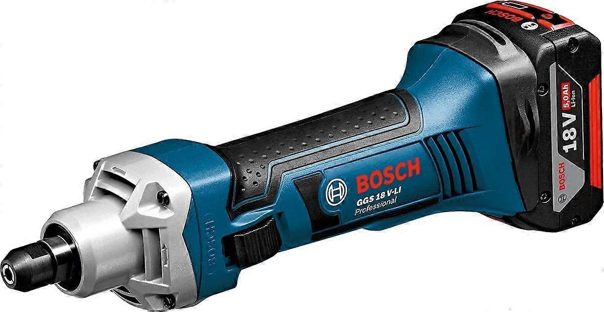 Bosch Professional 18V システム コードレス ストレート グラインダー GGS18V-LI (2 GBA 18V 5.0Ah バッテリー、GAL 1880 HP 急速充電器、L-Boxx 内)