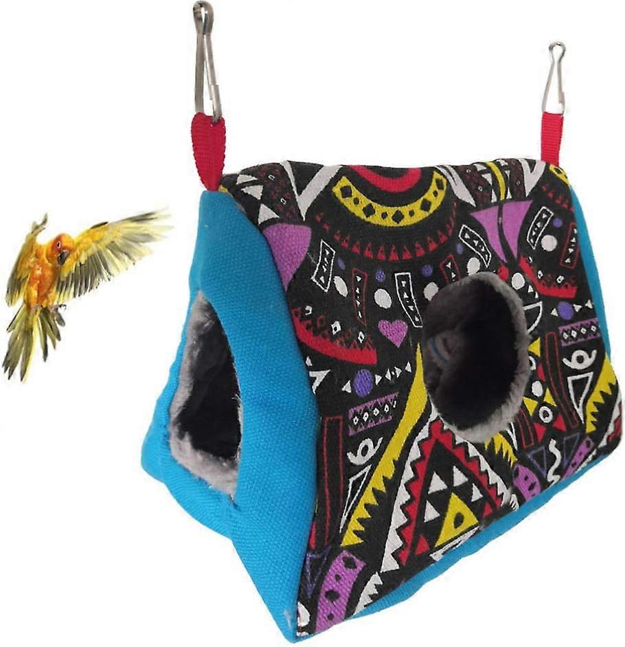 Bird Sleeping Bed for Pets and Birds, Soft and Warm Flower Pattern Home Hanging Sleeping Nest, Breathable Cotton Blend, Easy to Clean