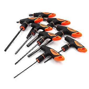 Sechskant-Schlüssel-Set mit T-Griff 2/2,5/3/4/5/6/8/10mm 8pcs Schraubenschlüssel Set T-förmig
