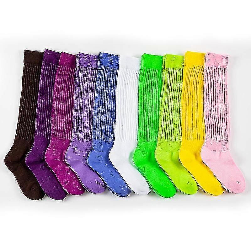 2 أزواج المرأة الجوارب سحق القطن ترهل جورب ، المرأة الركبة عالية الحذاء جورب