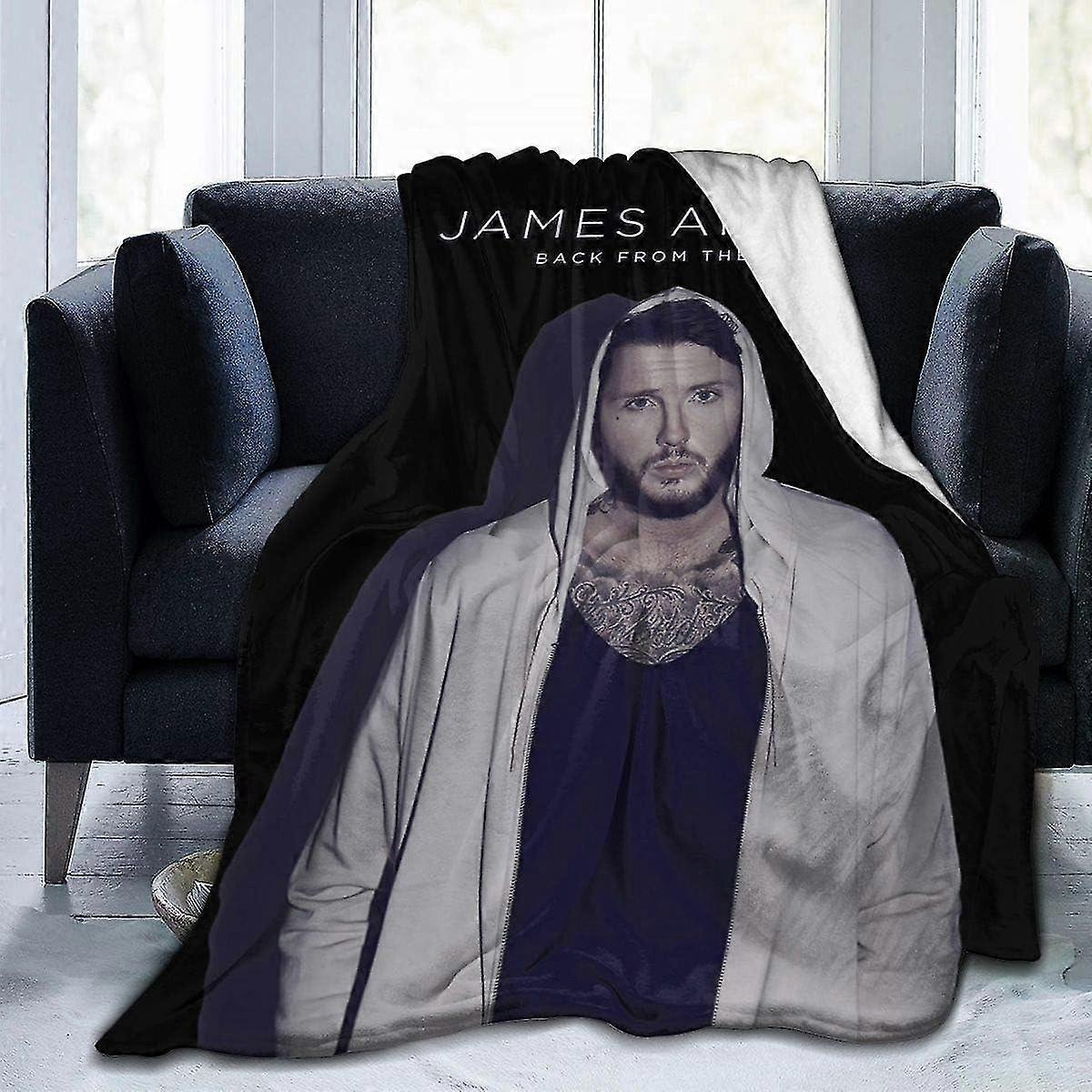 James Arthur Deka Digitálně Tištěná Ultra-měkká mikro fleecová deka Plyšová postel Přikrývka na gauč a1733jvrivjh3508