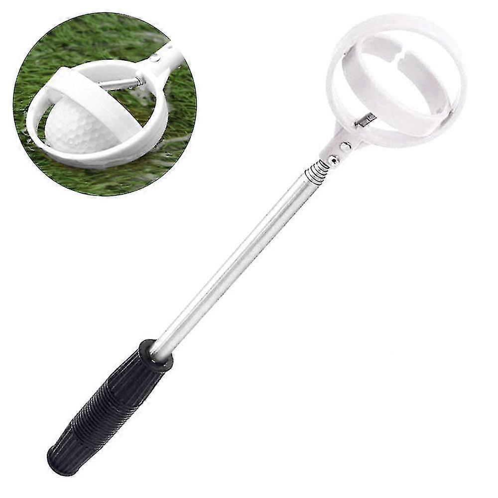 Golf Ball Extendable Stainless Steel Picker(white) - ya01