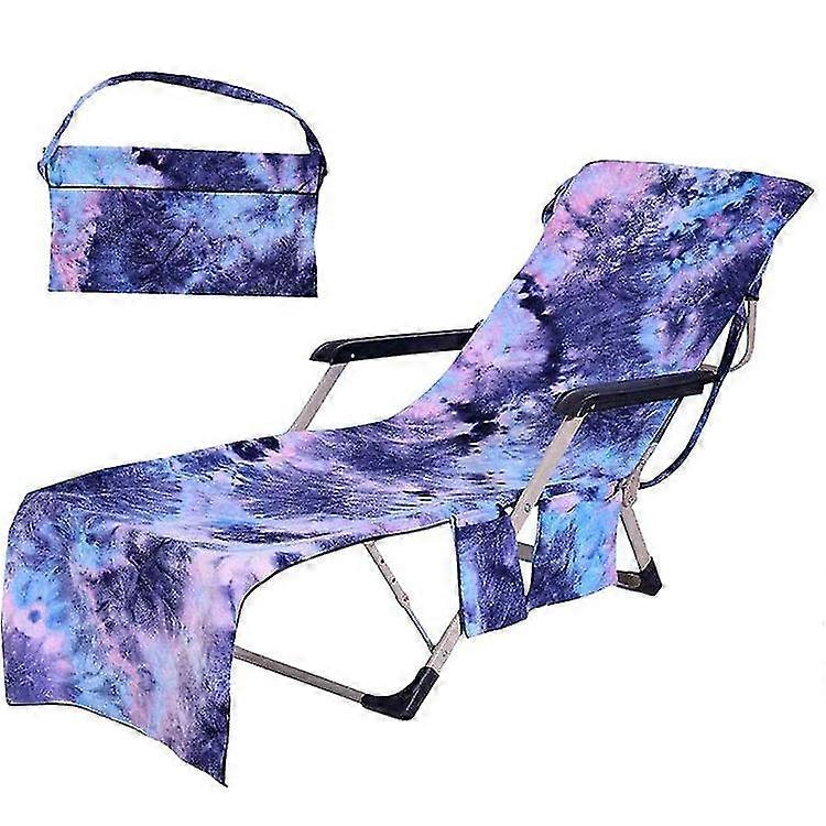 Microfiber Beach Recliner Cover With Pockets