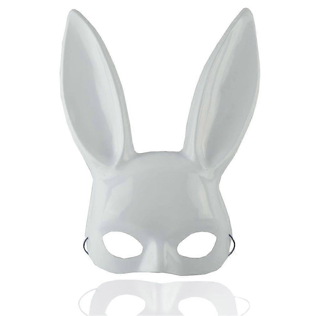 Long Eared Rabbit Mask PVC Half Face Mask Carnival Halloween Children's Day Party Prop for Kids