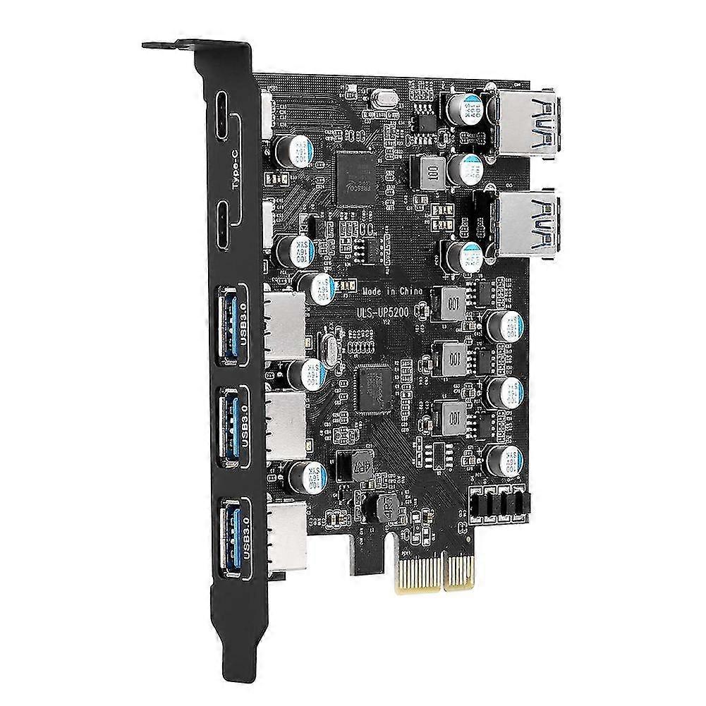 7-Port PCI-e to Type C (2), mit 2 Rear Express Card für Windows Linux