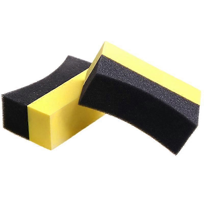 6pc Tire Contour Dressing Applicator Pads Gloss Shine Color Polishing Wax Sponge