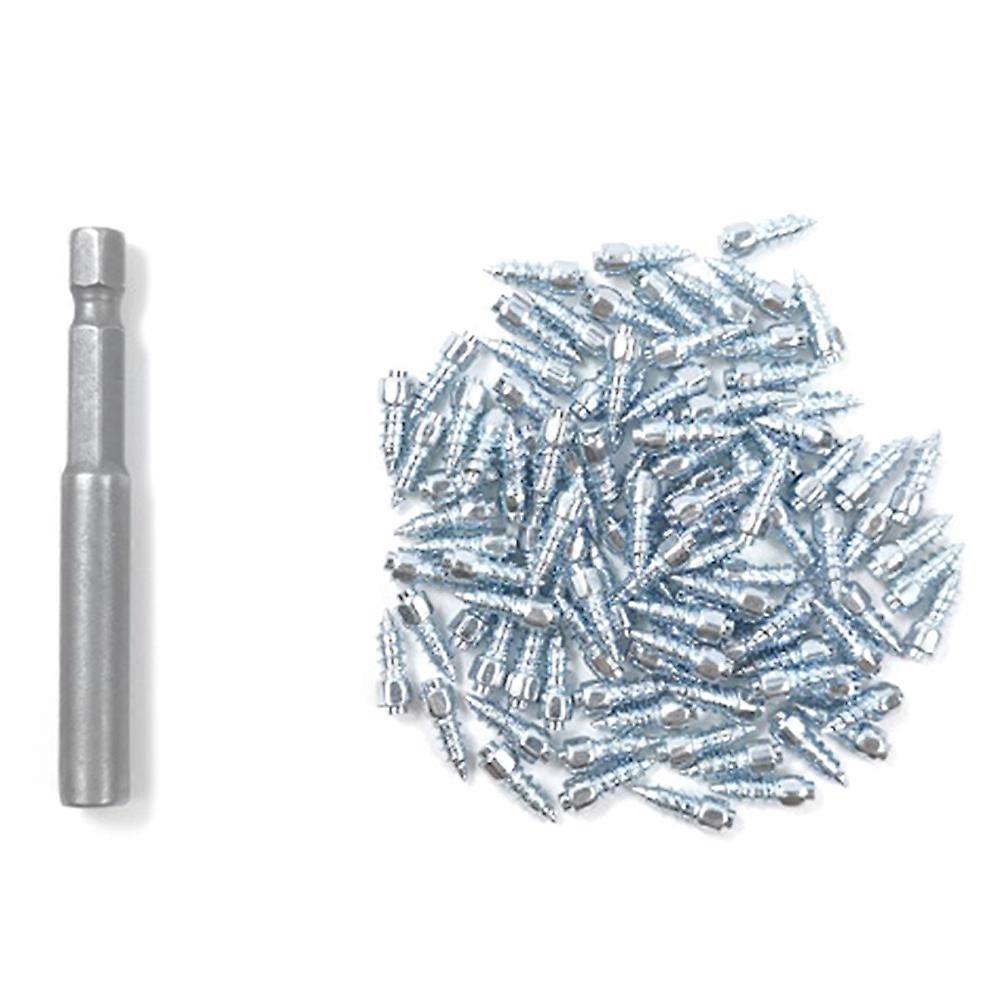100Pcs Spikes for Tires Universal Scooter Wheel Tire Snow Spikes Studs Tires Anti- Screw Stud Trim