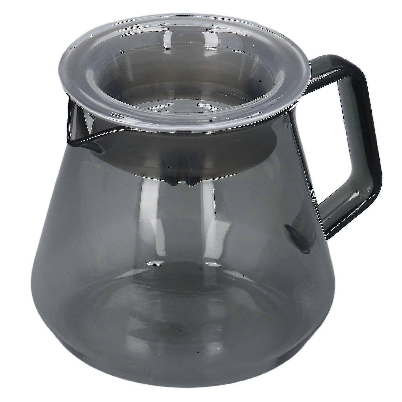 Sturdy High Borosilicate Glass Hand Coffee Maker, 300ml, Galvanized Grey