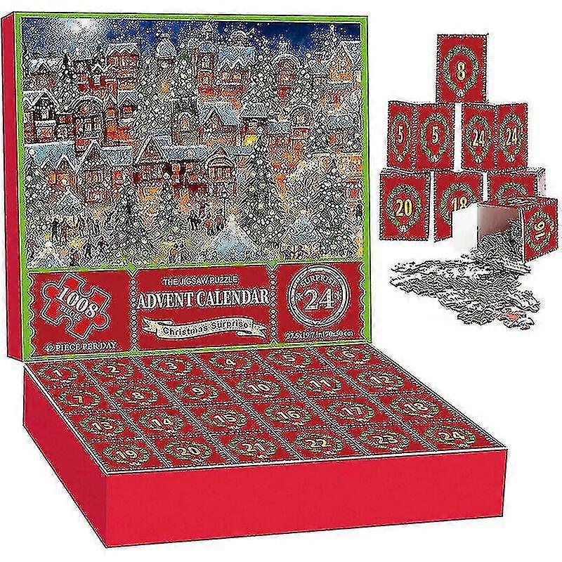 Christmas Blind Box 1008 Calendar Puzzle Advent 24 Days Countdown Puzzle