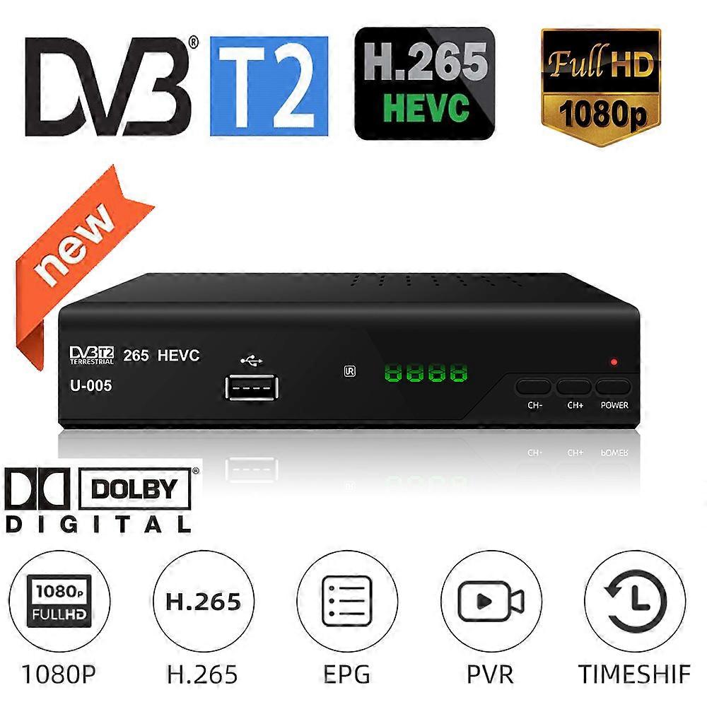 HD DVB-T2 Hevc/H265 Tv Receiver Compatilbe With DVB-T/MPEG-4/H.264 Dvb T2 Tuner HDMI-Compatible+Scart Output