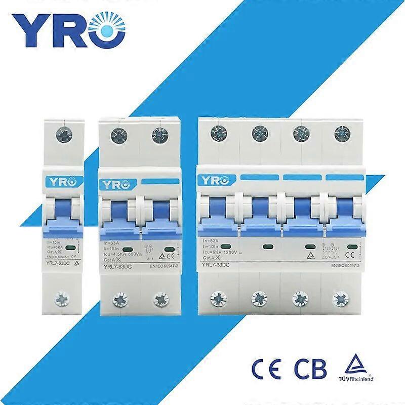 Solar Energy PV Mini Circuit Breaker 4P MCB DC 1000V MCB 32A 40A 50A 63A Photovoltaic Power Generation Switch