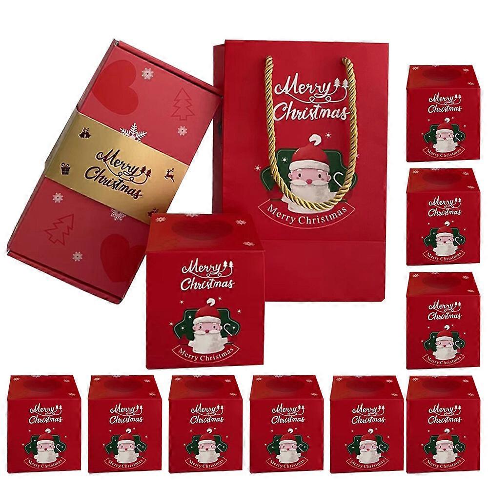 1 Set of Xmas Paper Explosion Gift Box Treat Goody Bouncing Box Christmas Party Paper Boxes