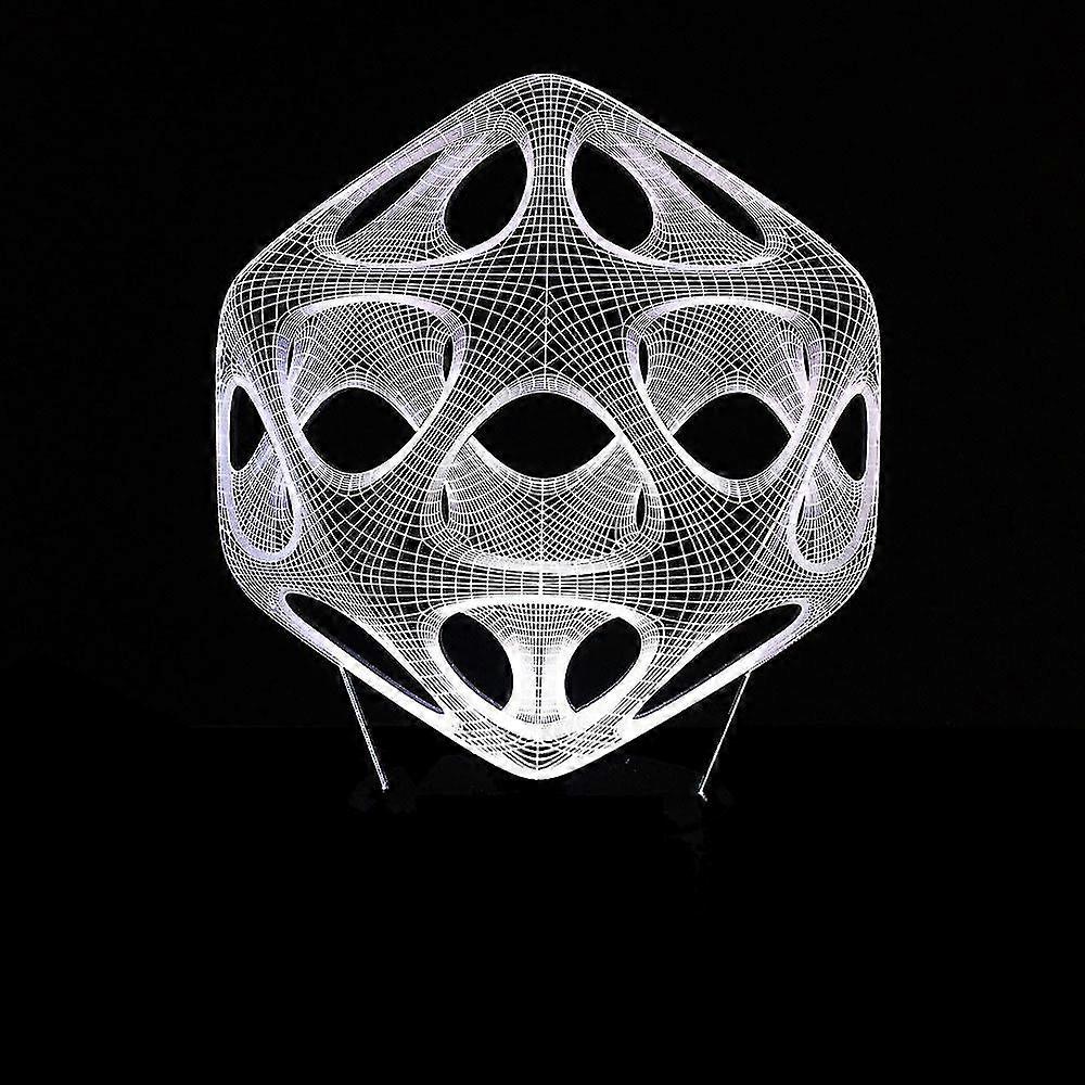 Creative 3d Lamp, Cyberpunk Style With Multi-color Patterns, Safe And Durable, Led Soft Light, Perfect For Home Decoration And Gift(black Seat)