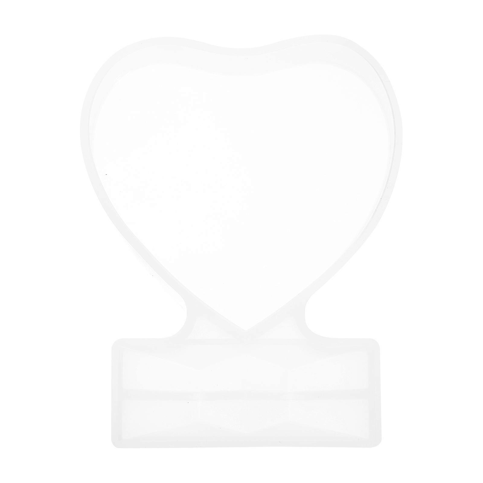 1pc Useful Photo Frame Epoxy Mold Love-shaped Picture Frame Casting Mold