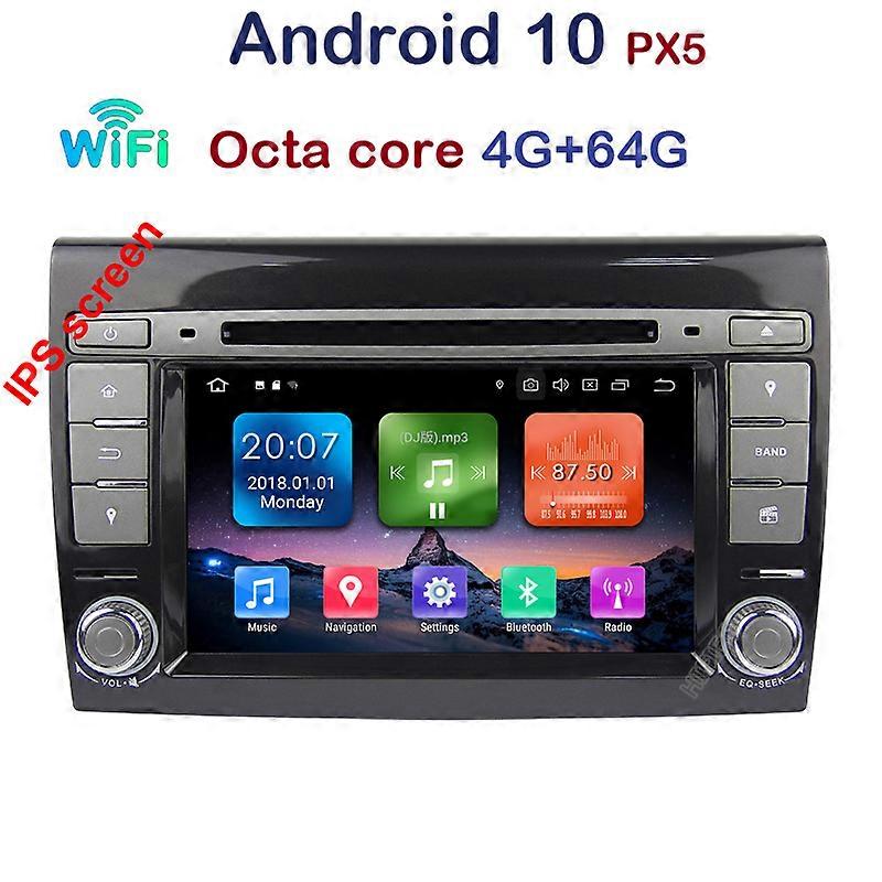 4G + 64G IPS DSP Android 10.0 Auto DVD Player 2 din Stereo für Fiat Bravo 2007-2014 Radio NAVI GPS Navigationssystem Bluetooth Wifi