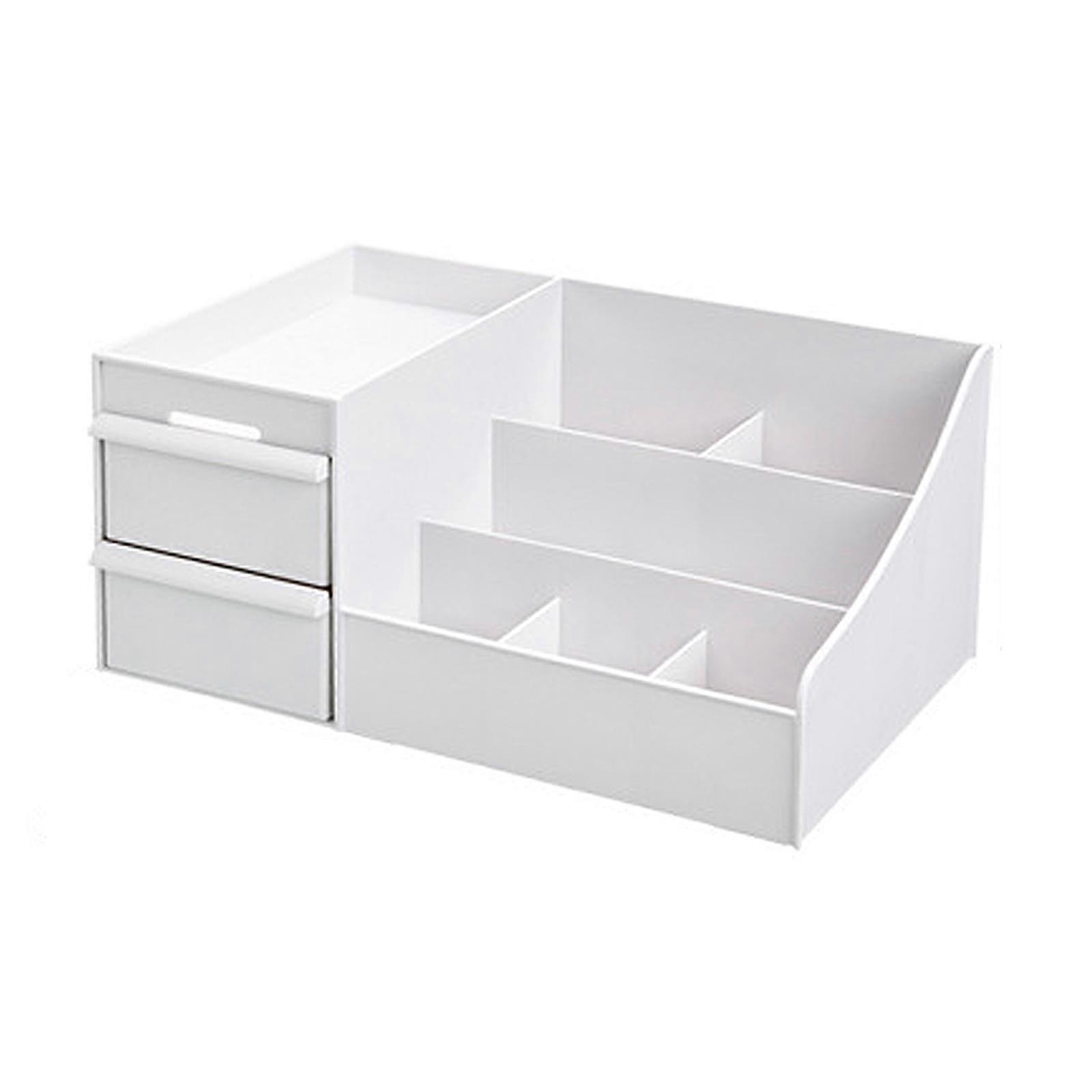 מכירה גדולה - שולחן איפור מארגן קופסת אחסון קוסמטי עם מגירות לשולחן איפור, דלפק אמבטיה