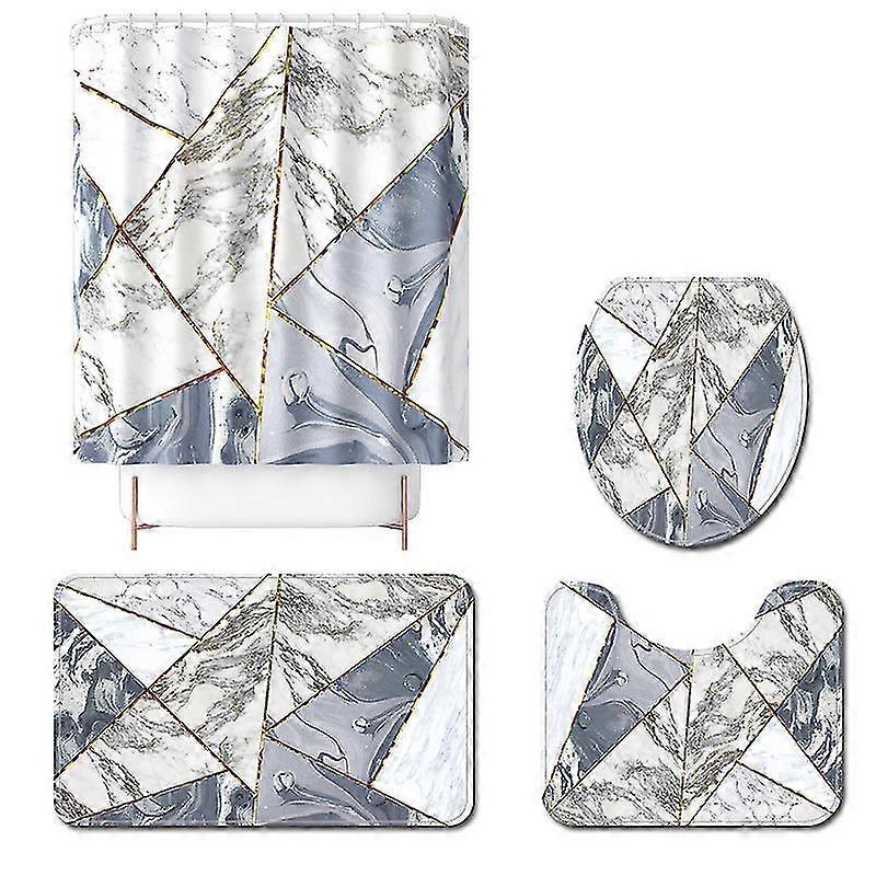 Mng Geometric Texture Bathroom Mat