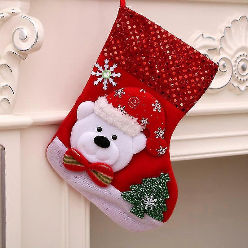 与巧克力饼干糖果-yl Christmas兼容的袜子悬挂式礼物袋