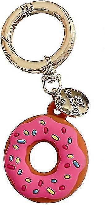 Case Compatible Apple Airtag, Cute Doughnut Airtag Cover Silicone With Keychain Airtag Holder Anti-scratch