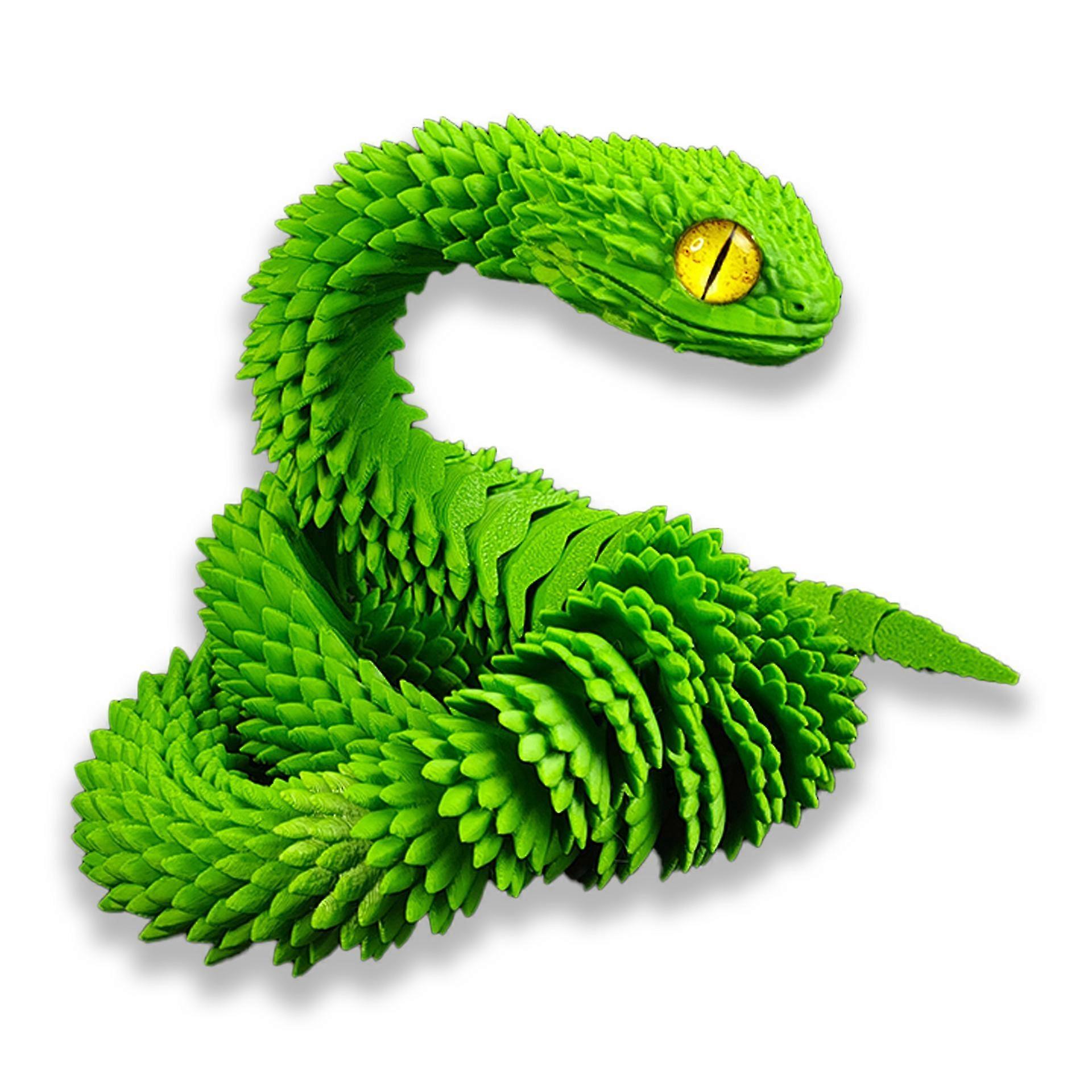 3D Printed Snake Flexible Joint Snake Toy 12 Inch 3D Printed Animals Snake with Night Light Rainbow Printed Toy for Home Office Decor Desk Toy Friends