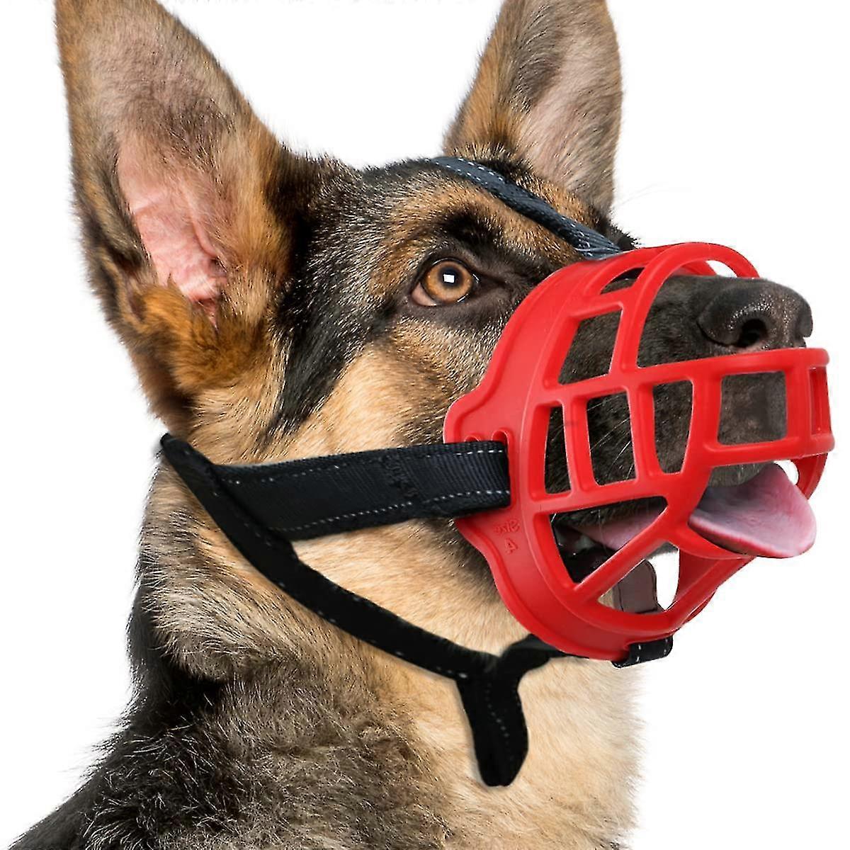 Dog Muzzle, Silicone Basket Muzzle For Small Medium Large Dogs, Soft Cage Muzzle Prevent Biting Chewing, Allow Drinking Panting