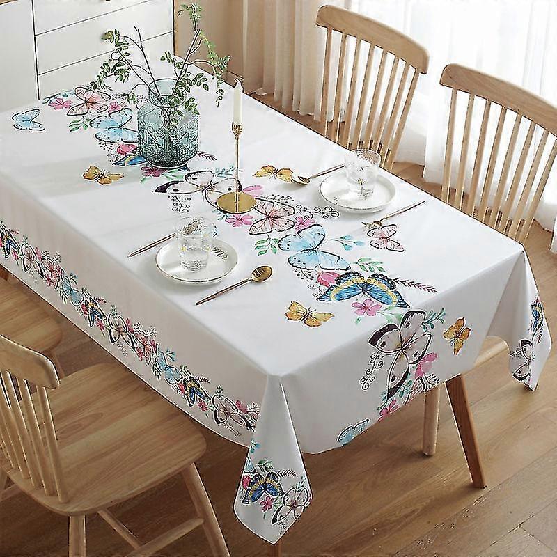 90*140cm Table Cloth Tablecloth Wipeable Pvc Wipe Clean Table Cover