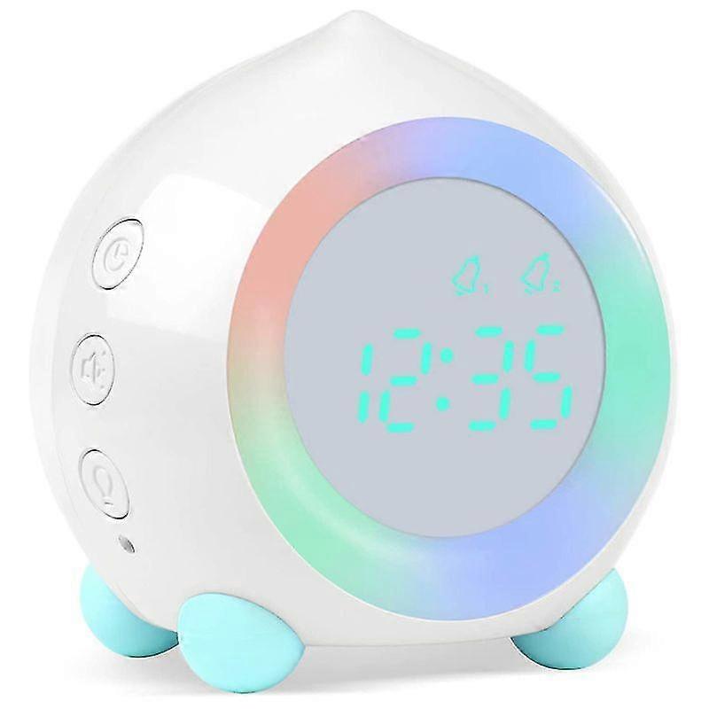 Alarm Clock Sunrise Simulator With Led Night Light Lamp Children Digital Bluetooth