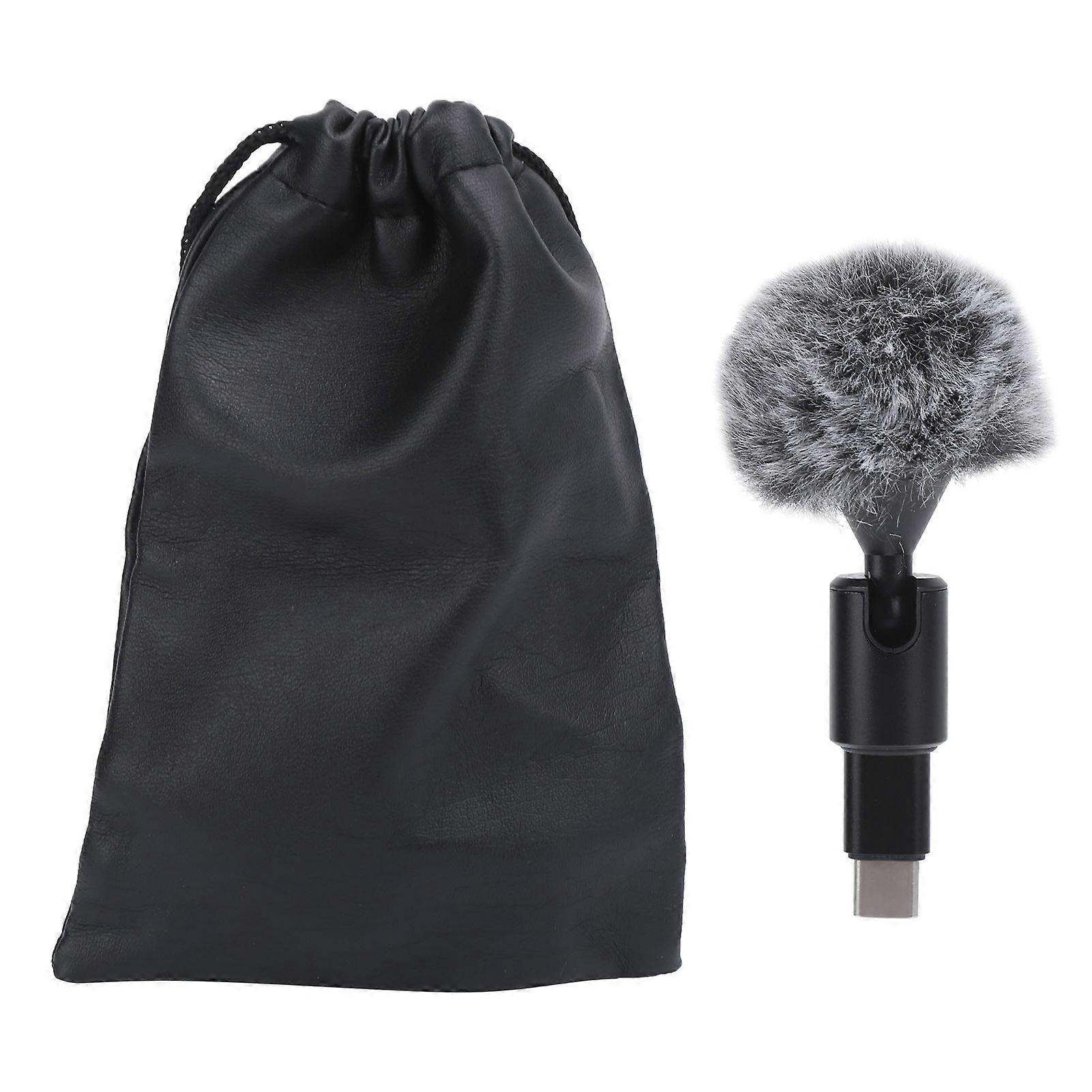 PULUZ Type C 3.5mm Mobile Phone Portable Omnidirectional Condenser Adjustable Microphone