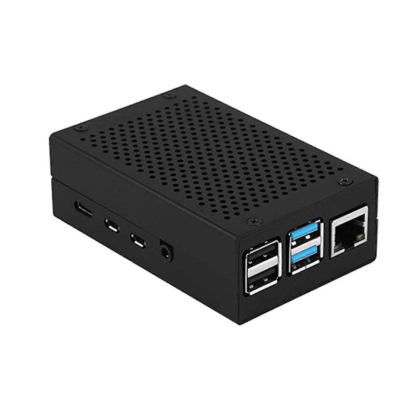 Aluminiumlegierung Metall für Gehäuse mit Auspuffloch für Raspberry Pi 4 Modell B