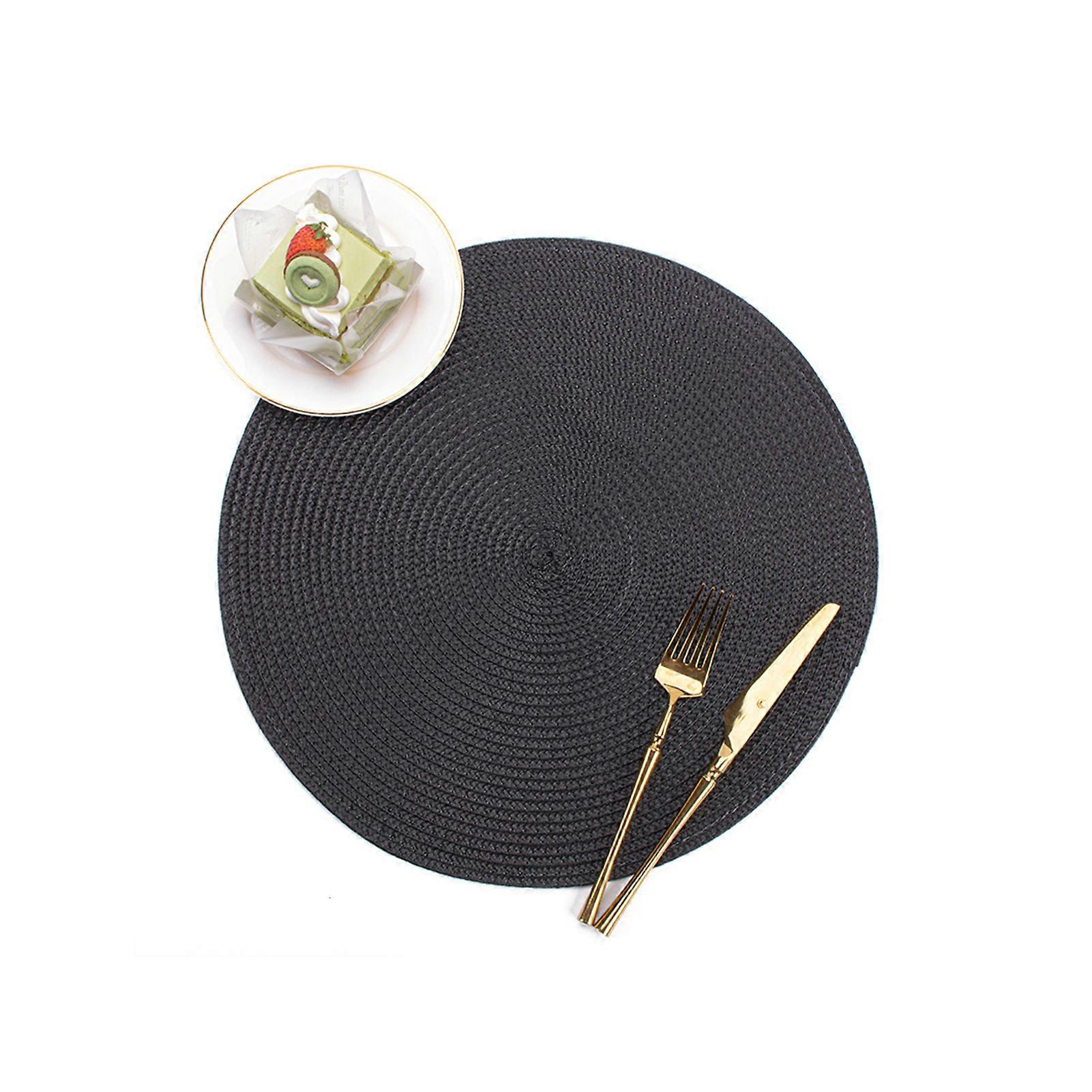 Table Placemat Solid Color Heat Insulation Placemat Wear-resistant Dining Table Mat for Home Kitchen