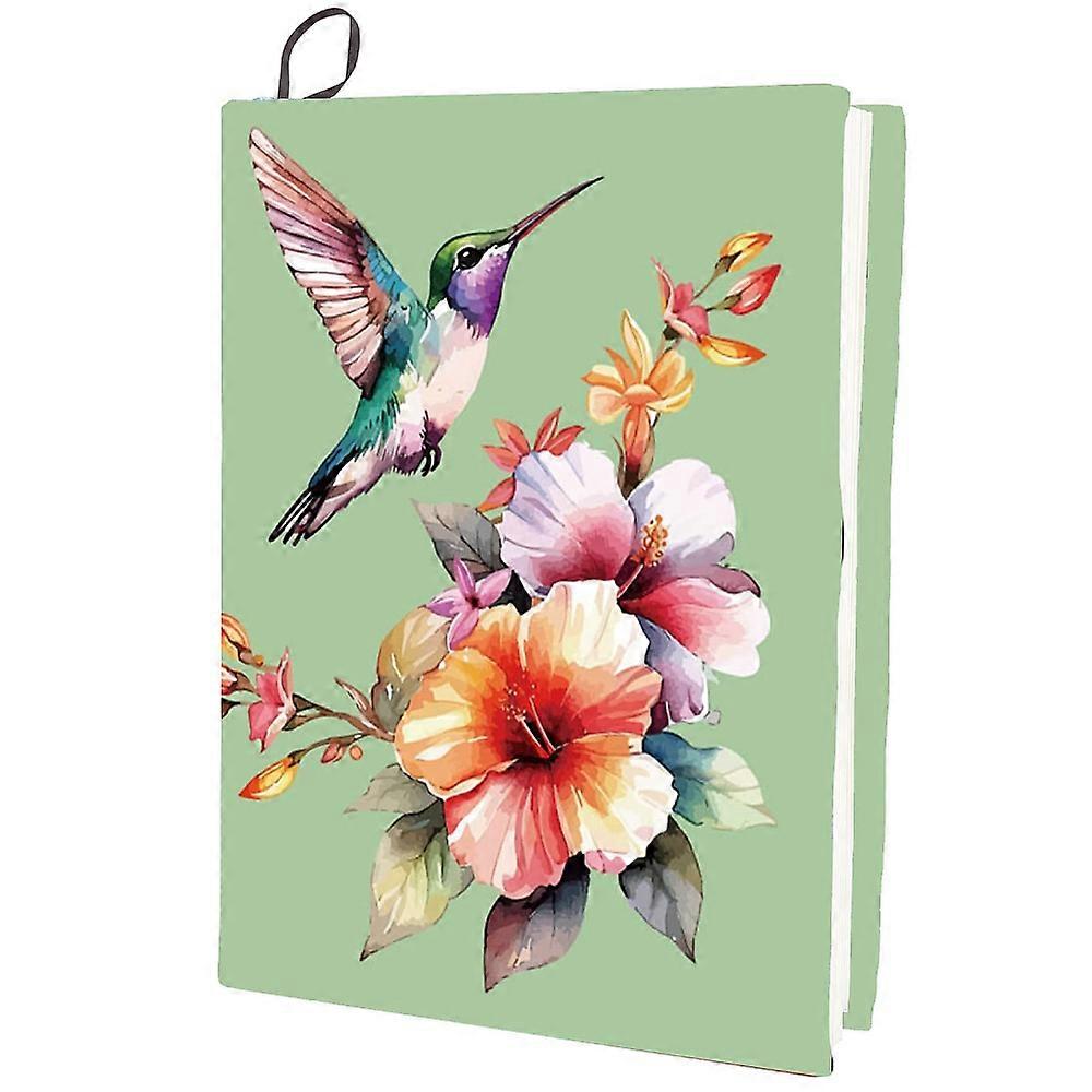 Polyester Book Covers Elastic Notebook Wraps Rectangle Hummingbird 400x250mm