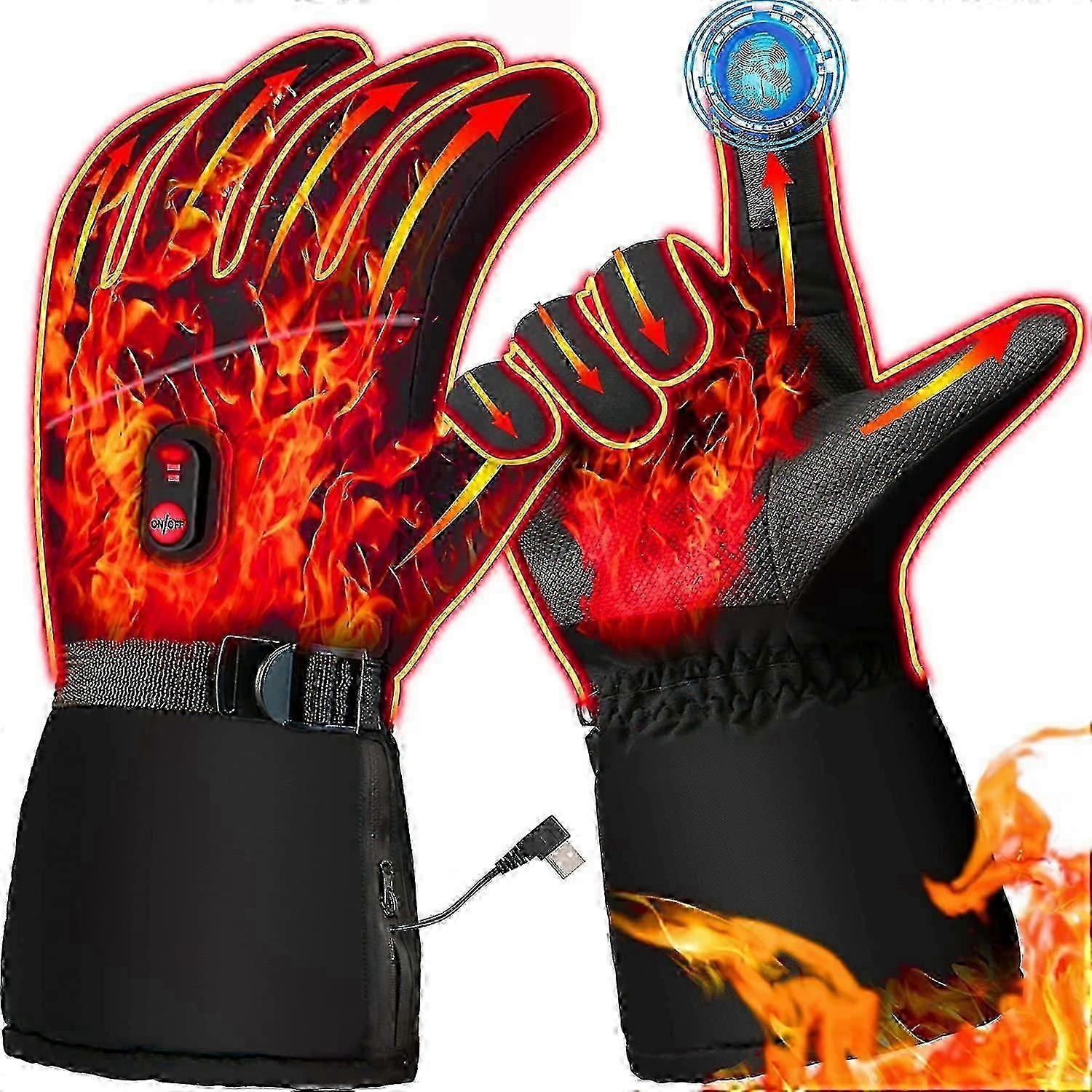 Gants chauffants, gants chauffants électriques Chauffe-mains Camping Gants à écran tactile chauds