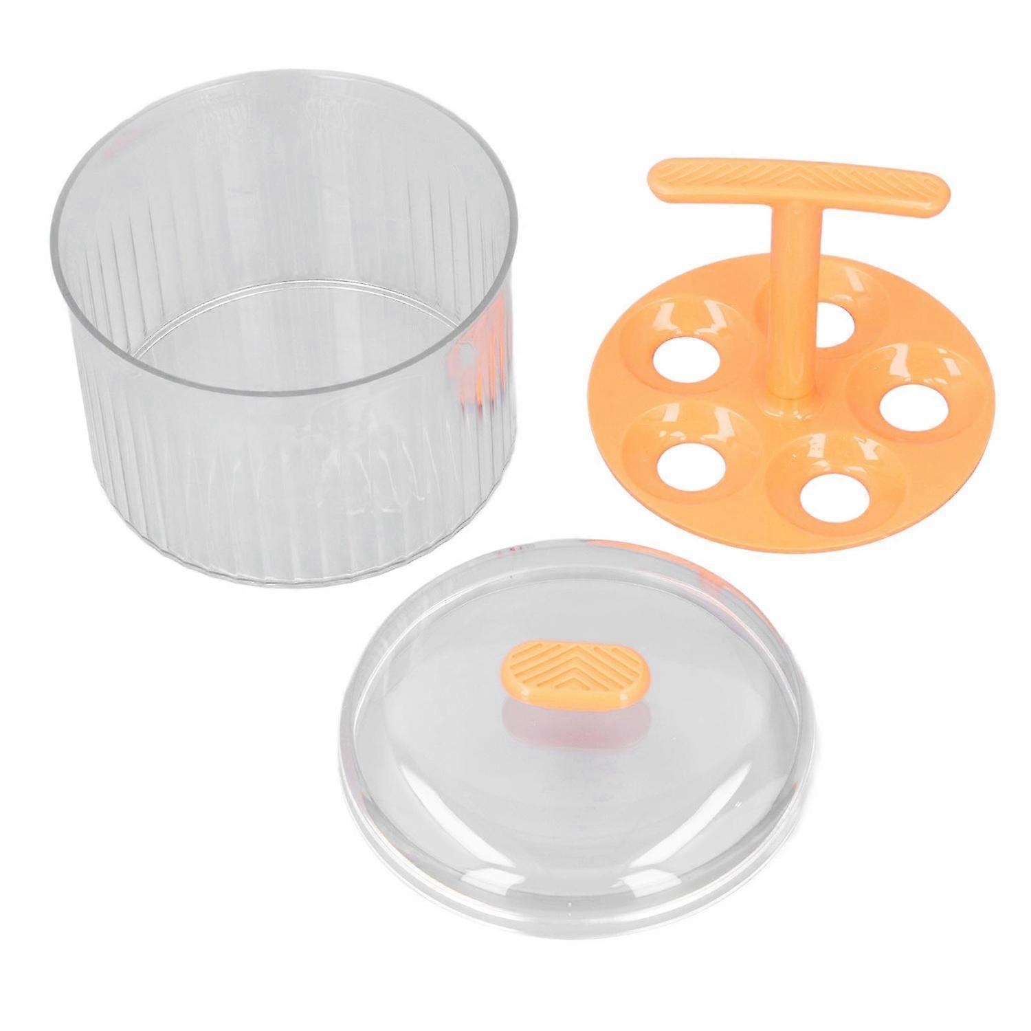 Extruded Meatball Maker with Lid 5 Hole Manual Press Transparent Meatball Maker for Home Kitchen Ora