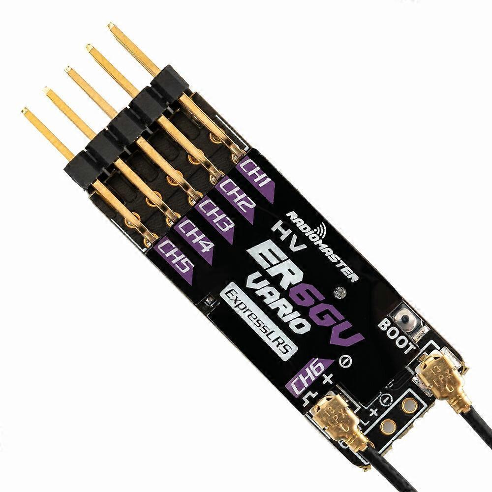 Radiomaster ER6-G/ER6-GV 2.4GHz 6CH ExpressLRS ELRS RX 50mW PWM Receiver Support Voltage Telemetry f