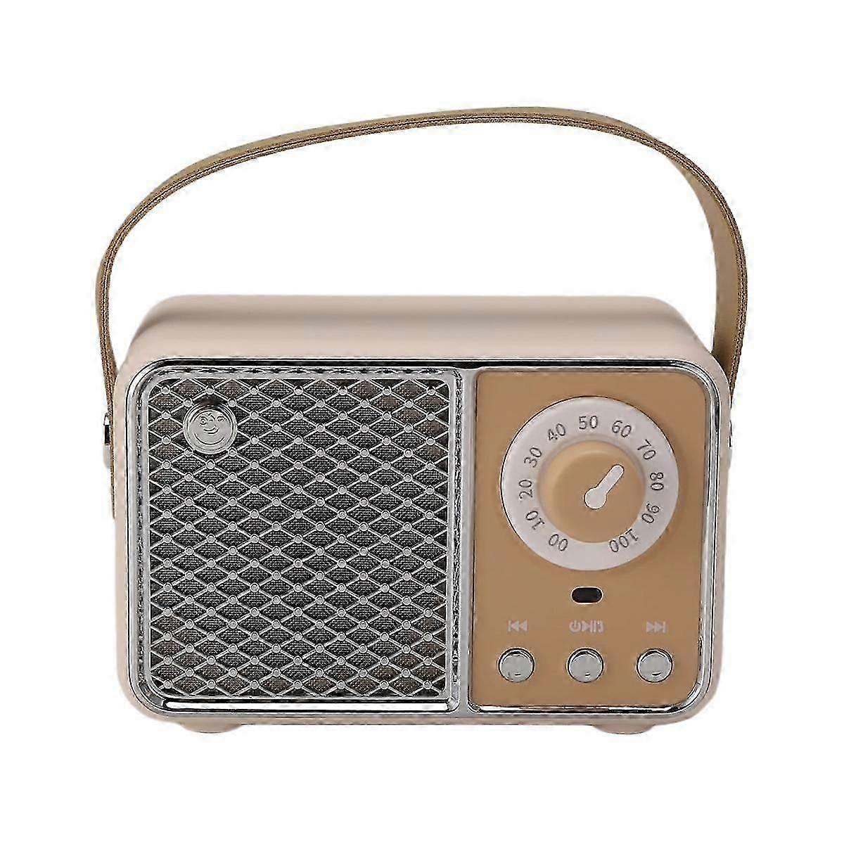 Bluetooth Speaker Portable Sound Speaker Music Wireless Radio FM Mini Blootooth Audio Cream Color