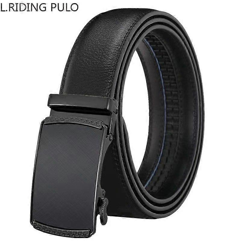 Business Casual Automatic Belt Twill Buckle Genuine Leather Belt Two-layer Cowhide Work Stick
